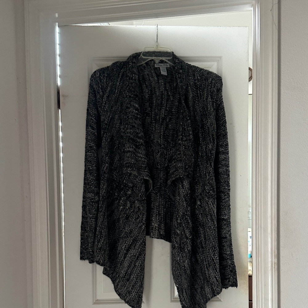 Olivia Sky Black and Gray Cardigan
